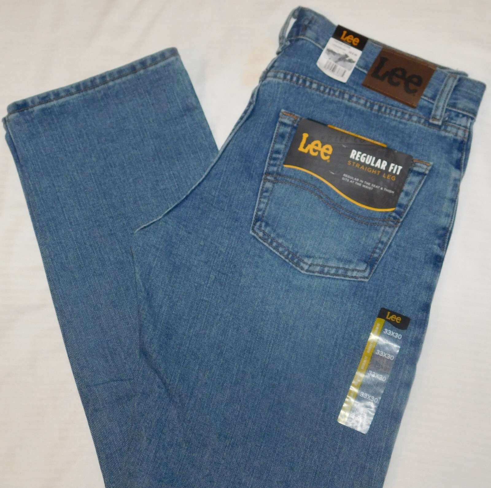 LEE Regular Jeans Straight Leg Regular Seat & Thigh Blue Wash Vintage Stone