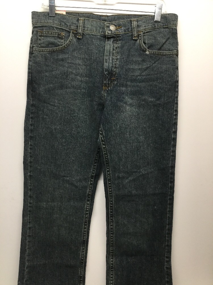 NWT Wrangler Slim Straight Adjustable Waistband Slim Straight Jeans Hazy Meadow