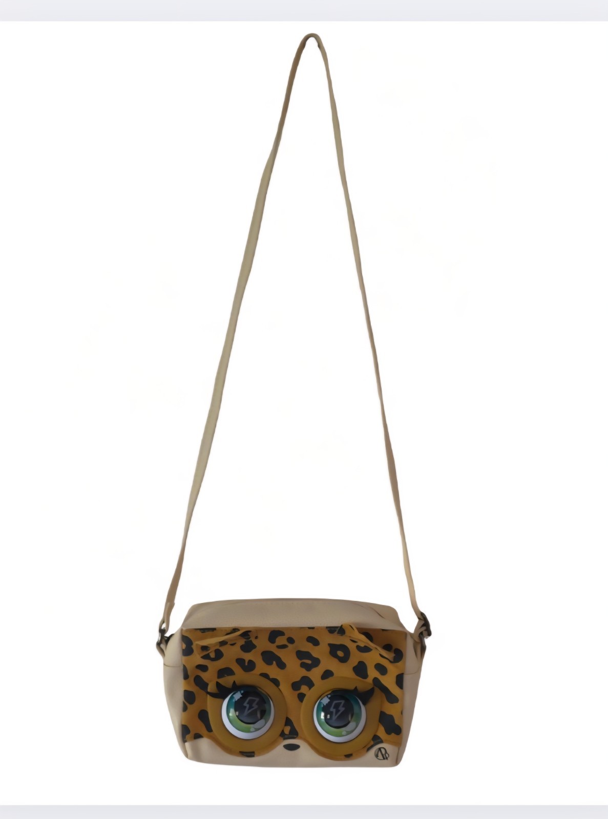 Purse Pets Leopard Print Crossbody Bag 3D Eye Design Blinking Noises Works