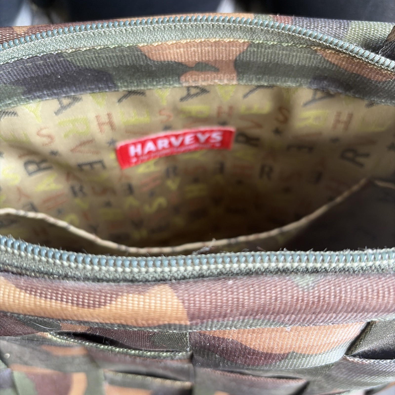 Harvey’s Seatbelt Bag Purse Camouflage Camo Design Tote Shoulder – Large