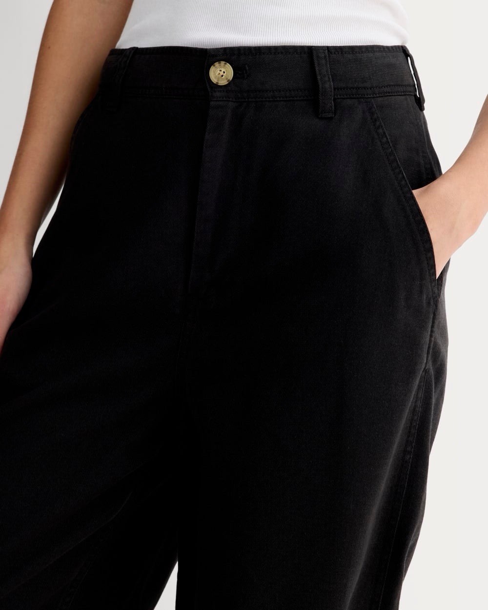 Everlane The Chino In Buttersoft Barrel Leg Pants 100% TENCEL Size 0