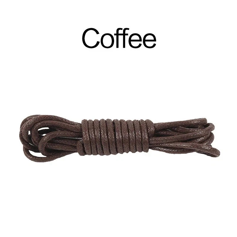 Shoe Laces Cord Round Waxed Cotton Wax Shoelaces Dress Boot String Leather 2.5mm