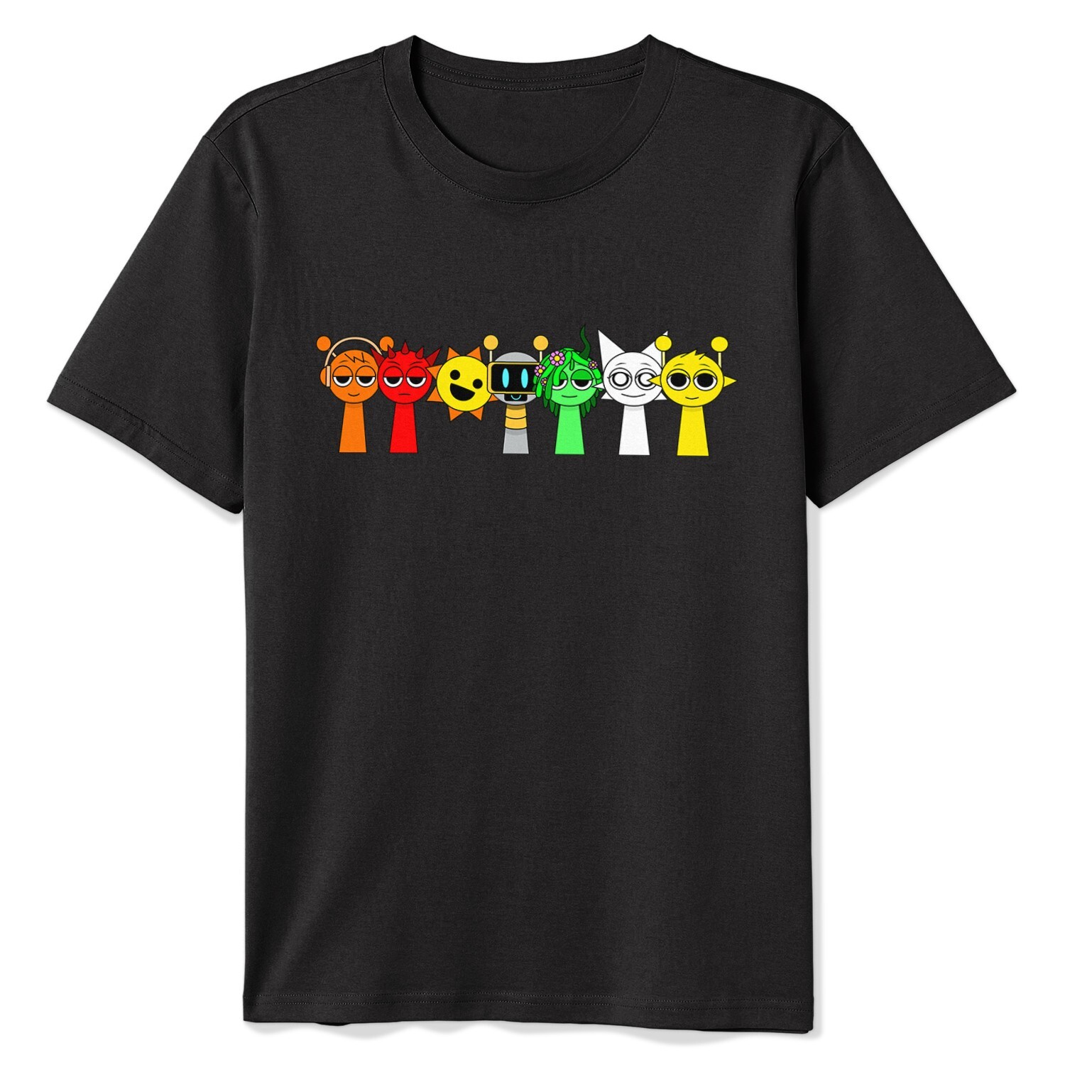 Cute Sprunki Wenda Black Team For Kids Boys Girls Adult T-Shirt