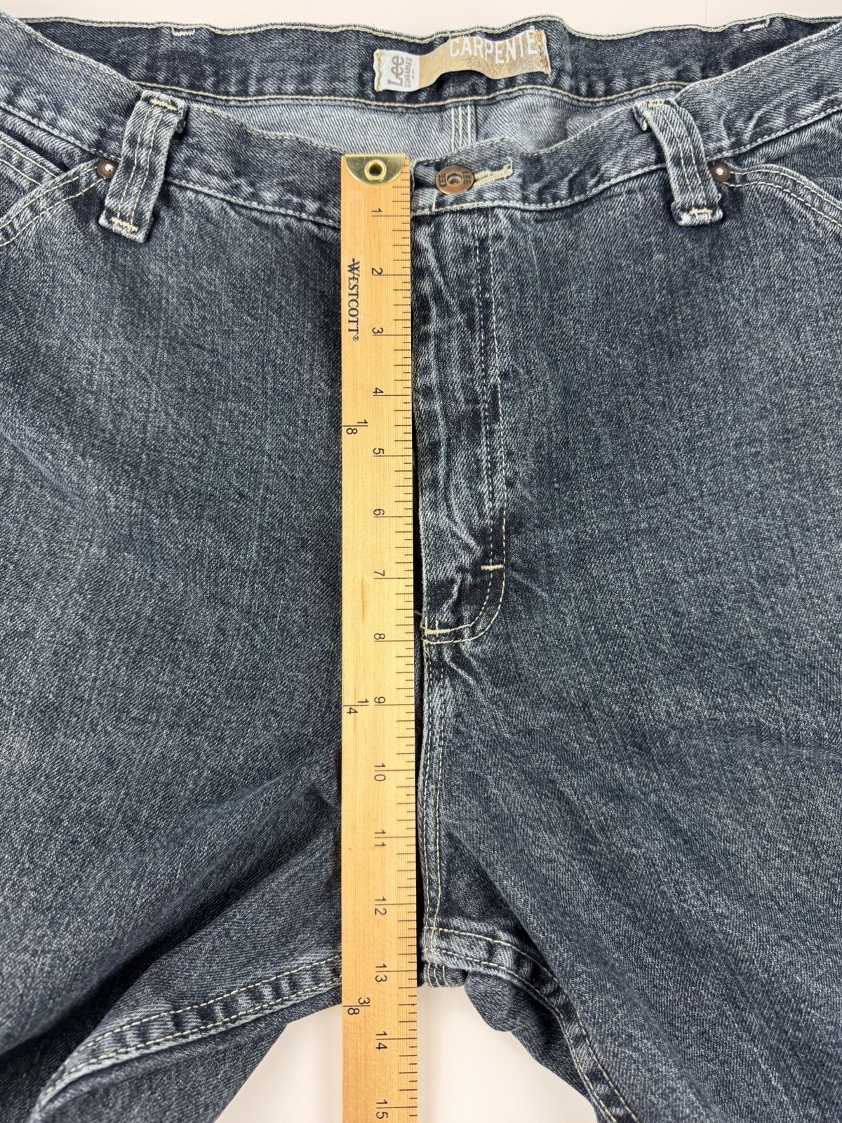 Lee Carpenter Jeans Men’s 42X30 Blue Relaxed Fit Utility Work Denim 100% Cotton