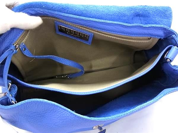 ZANELLATO Postina Leather 2 Way Shoulder Bag Blue FM4482