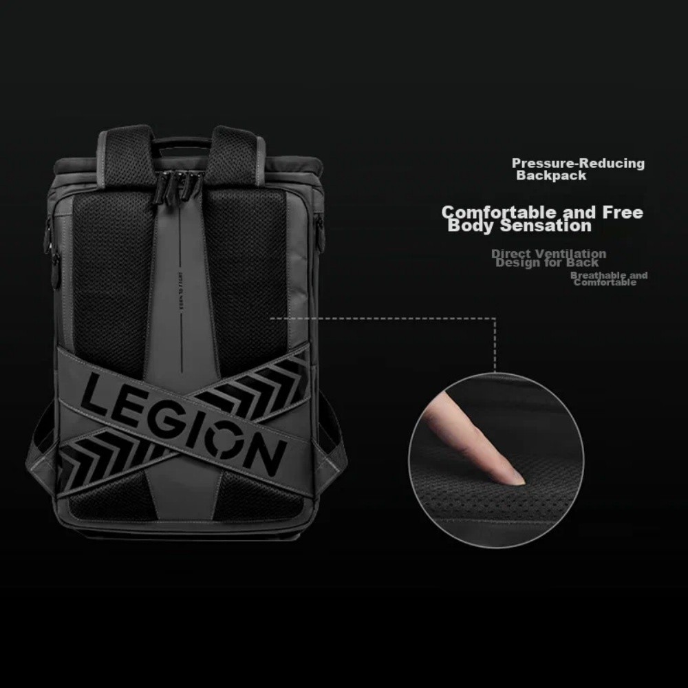 Original Lenovo Legion X4 Multi-Function Backpack 20L Black PU Splash-Resistant