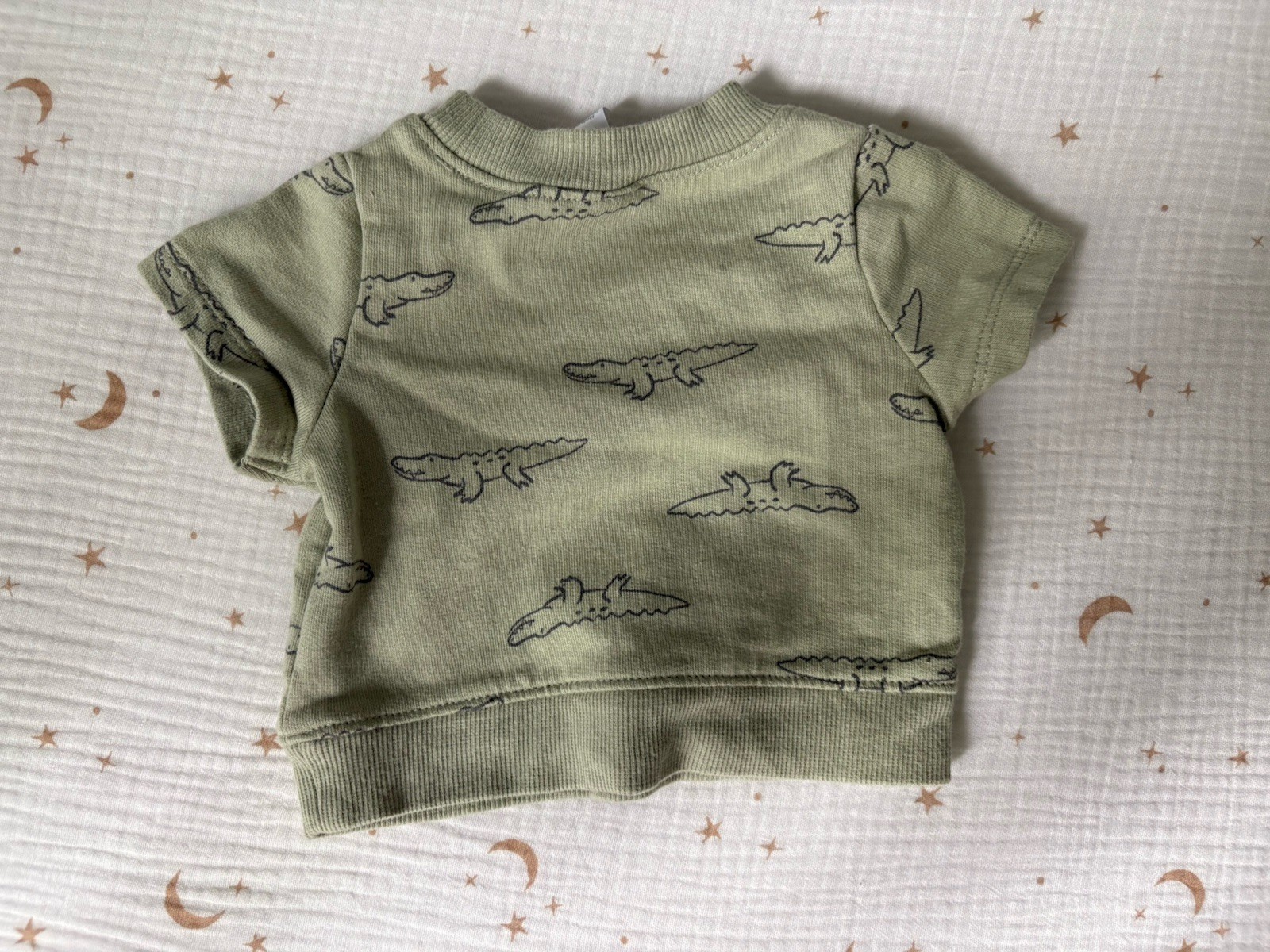 Carter’s Preemie Green Overall And Long sleeved Crewneck Dinosaur Outfit NWOT