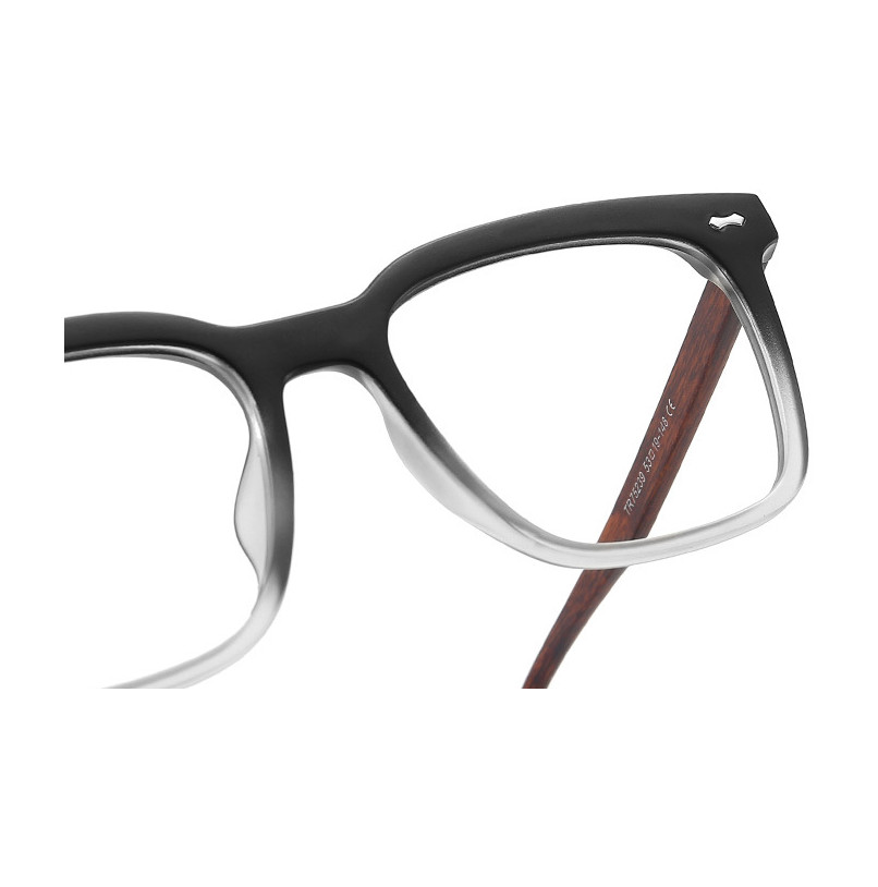 TR90 Photochromic Presbyopic Glasses Men Imitation Wood Square Sunglasses Reader