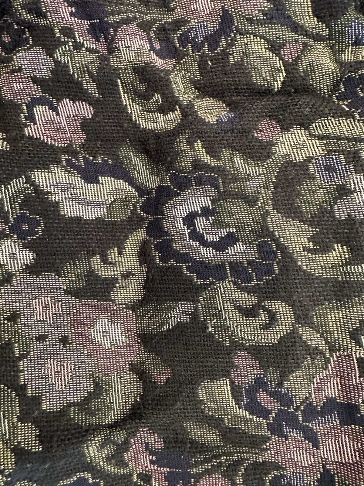 Jordache Large Floral Satchel Top Handle Zip Handbag, Black/Multicolor-vintage