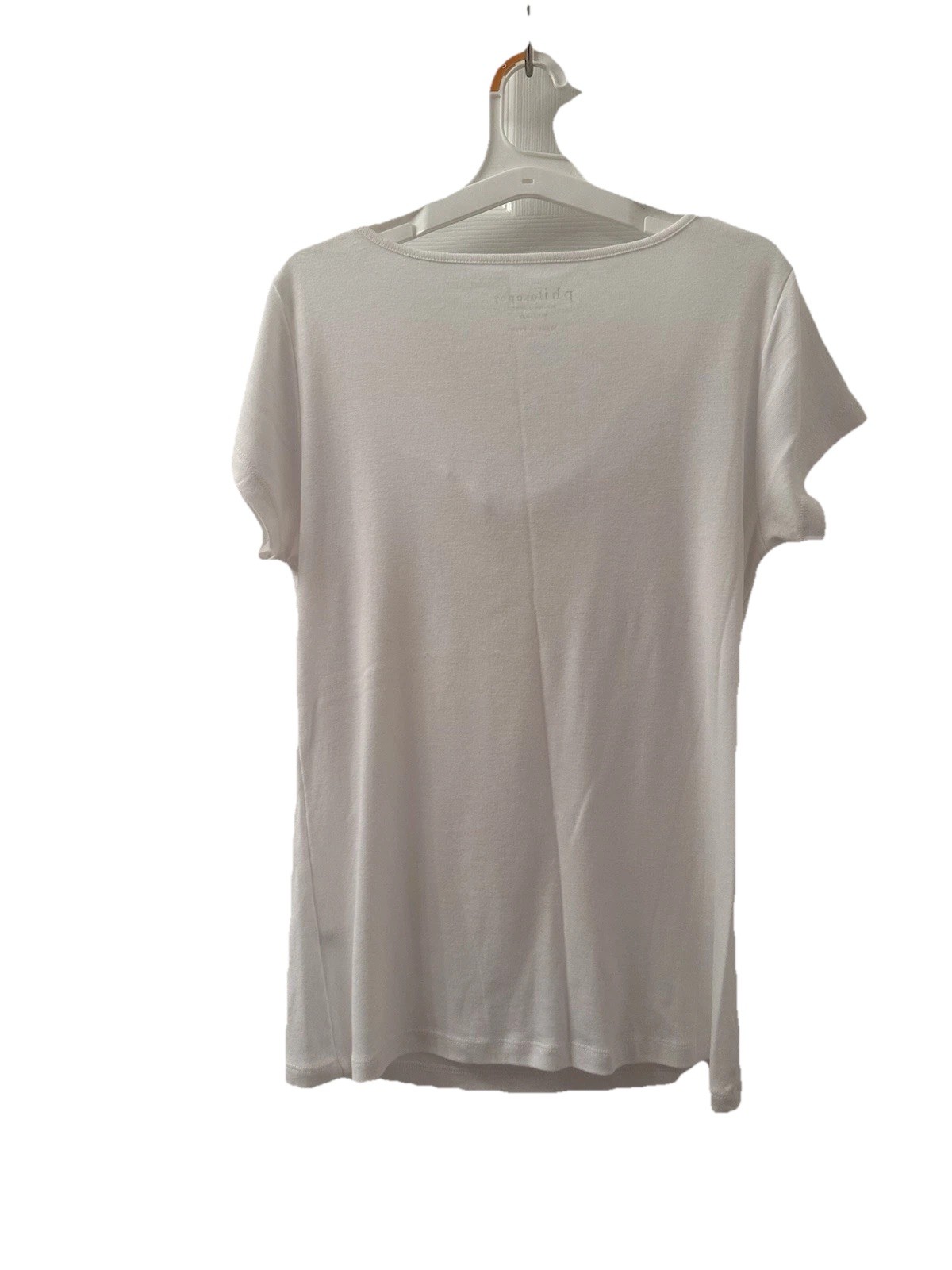 Philosophy Republic Clothing White Cowl Neck Cap Sleeve Pullover. Size M.