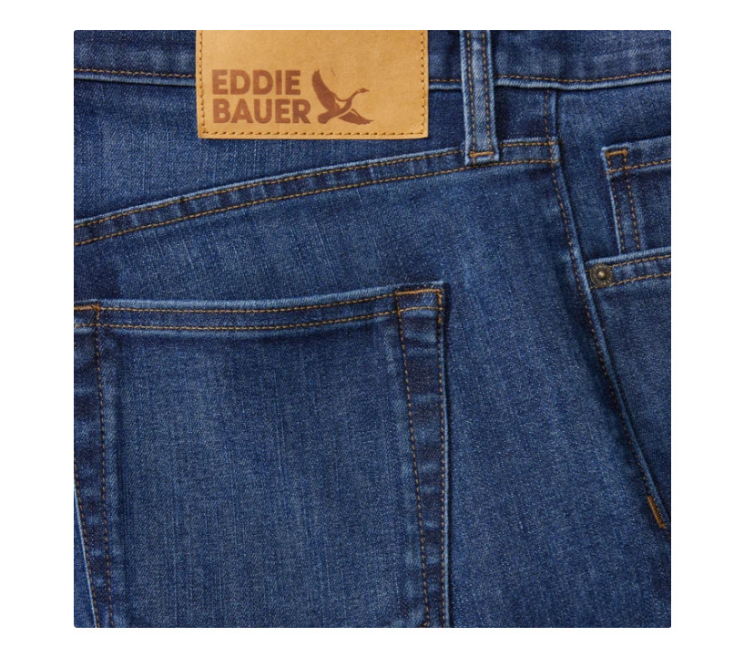 Eddie Bauer Men’s Jean Regular Fit Stretch Denim Dark Blue Size 40×30