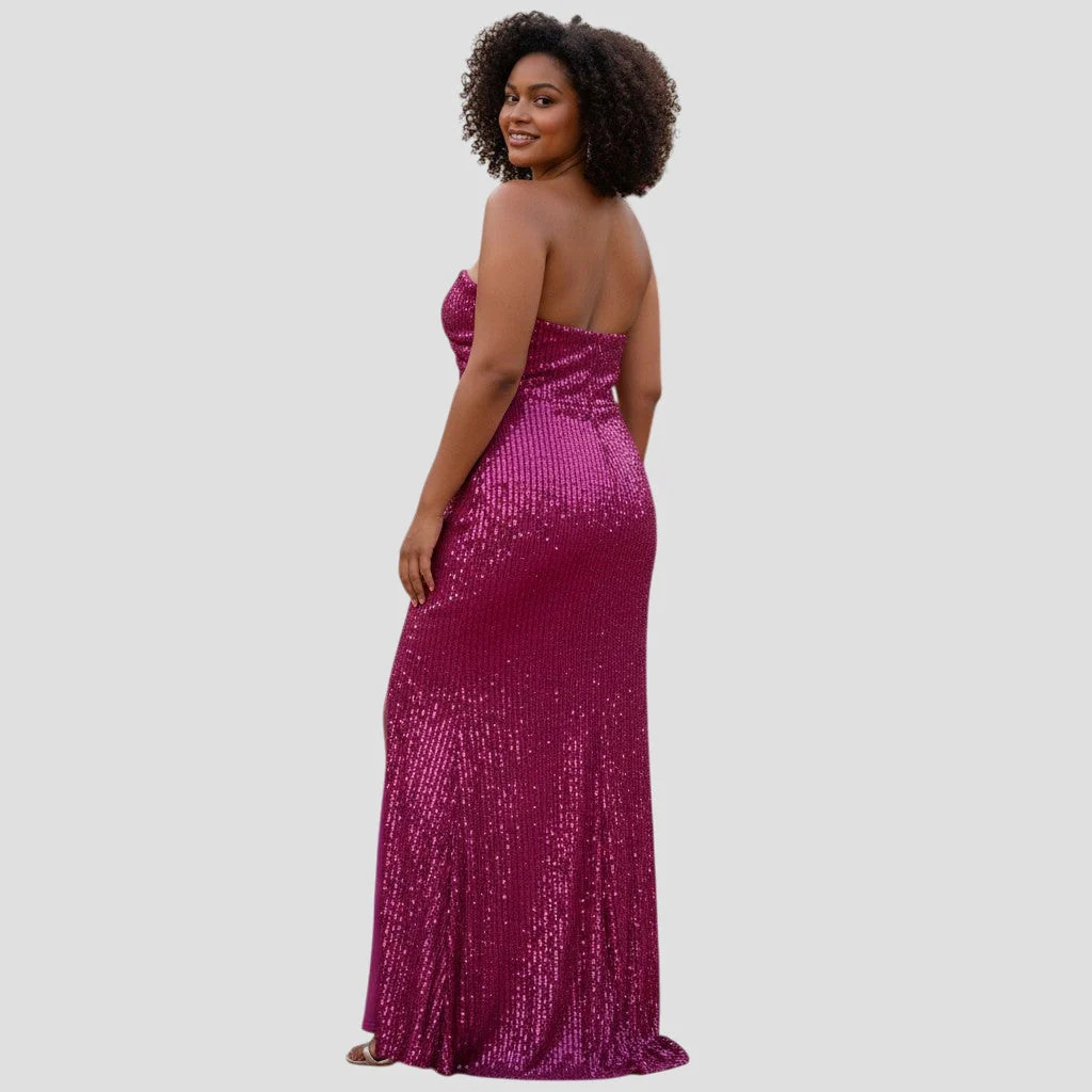 Sparkle Like You Mean It Strapless Sequin Gown