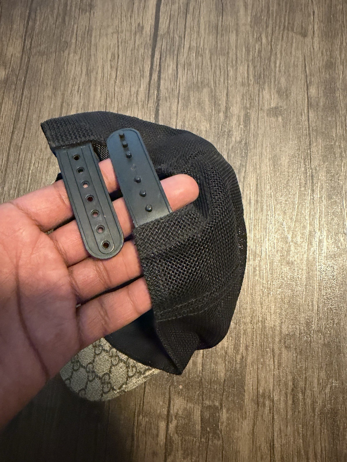 Gucci GG Supreme Monogram Mesh Trucker Baseball Cap Hat XL 60 Beige Black