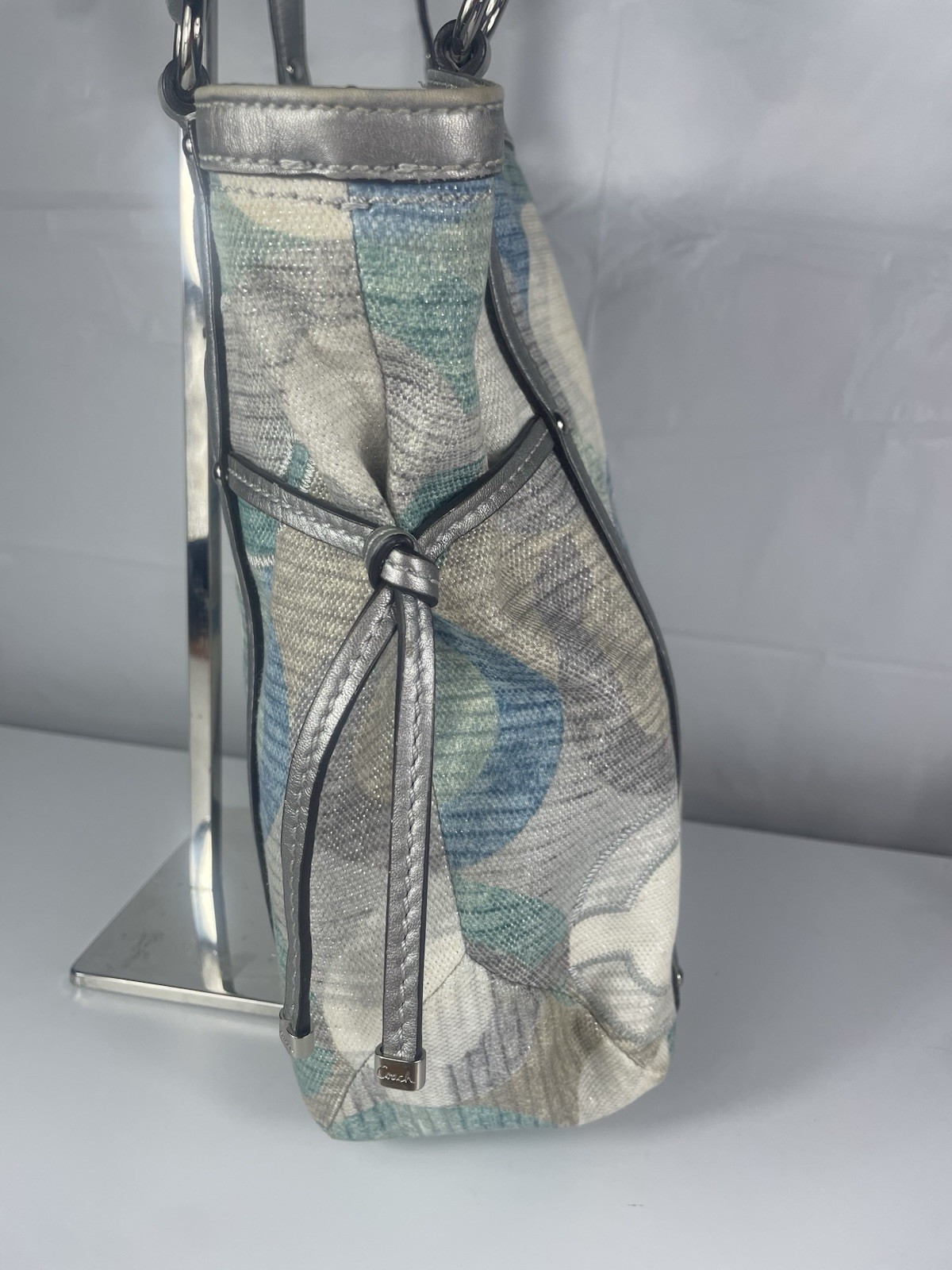 Coach Audrey Metallic Op Art Cinched Tote 19573 W/COA