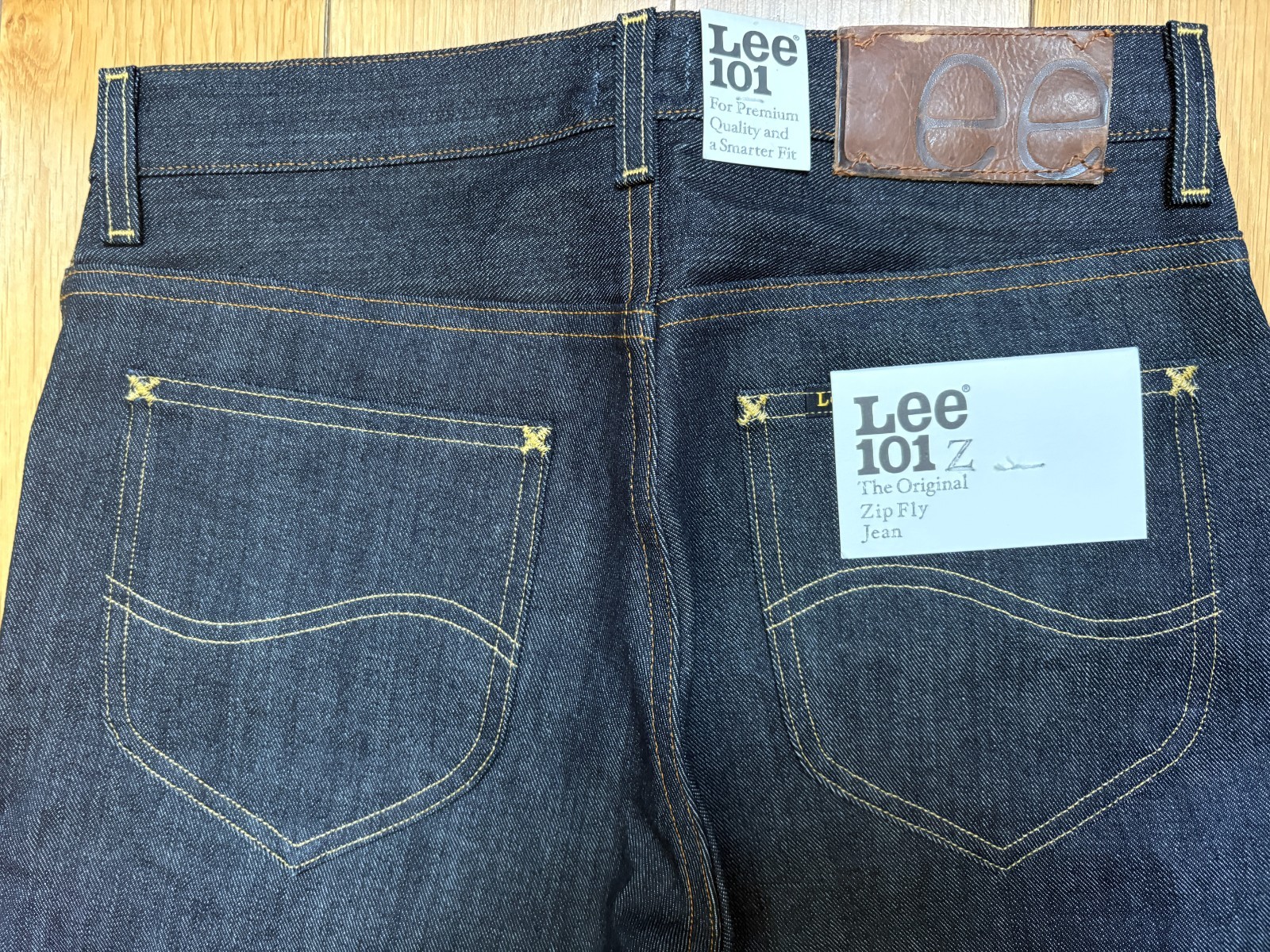 Authentic Lee 101Z Japanese Selvedge Denim Jeans Dry Indigo Made Italy 29×32 NWT