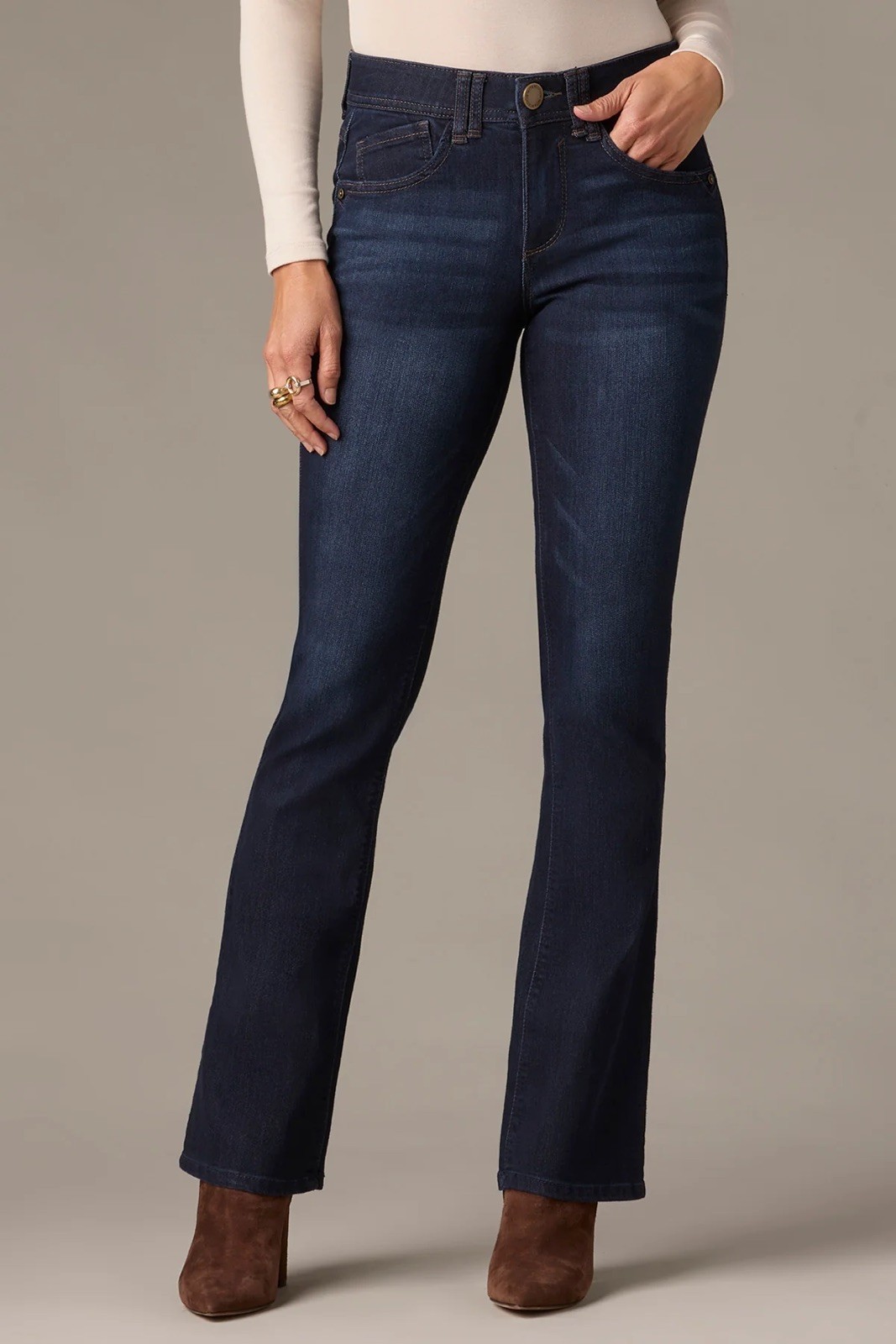 Wit & Wisdom Brittany Mid-Rise Baby Boot Jeans Size 12 Contour Shape Tech # 0067
