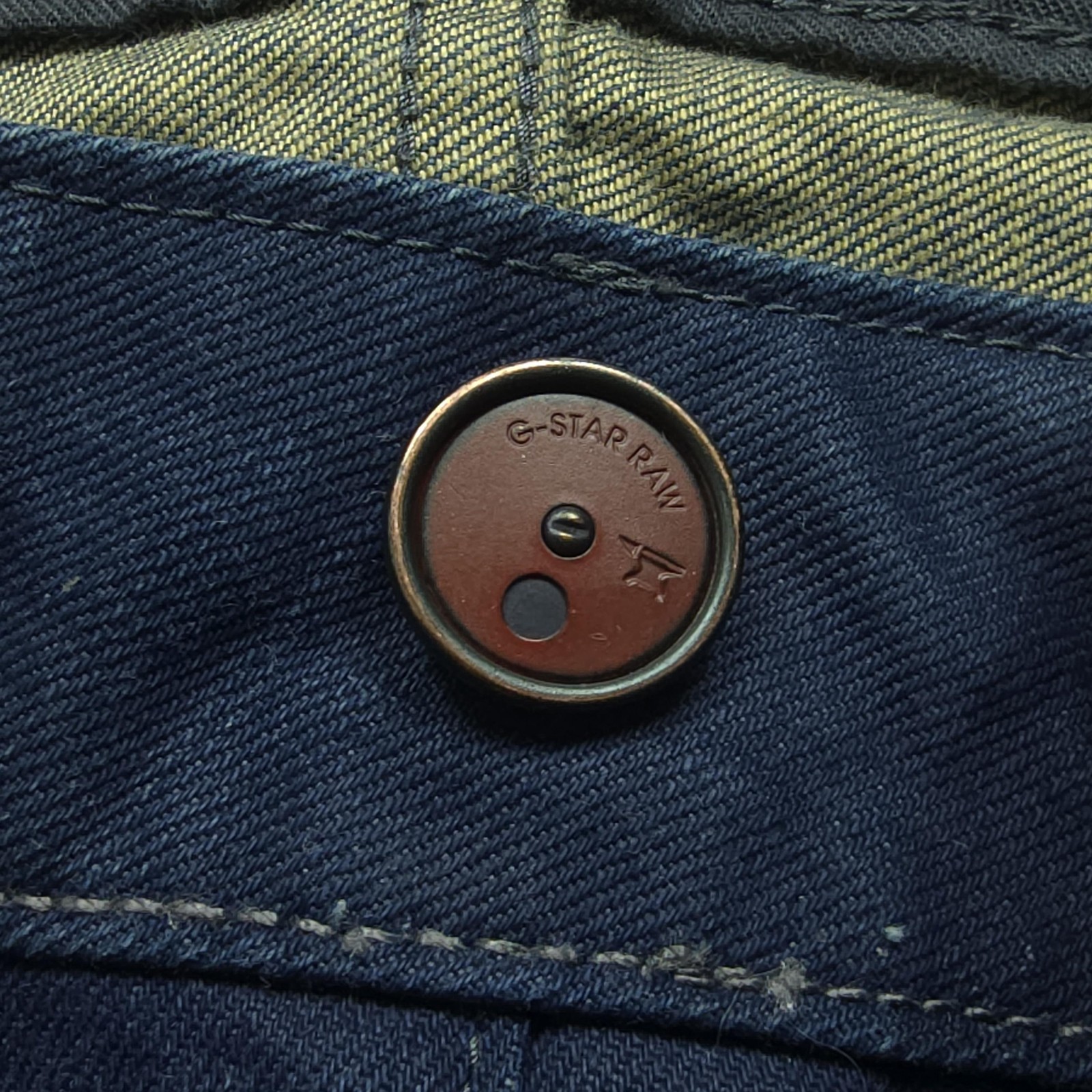G-Star Raw Mens Jeans 33×32 Blue Button Fly Arc Zip 3D Slim Zip Pocket Tapered