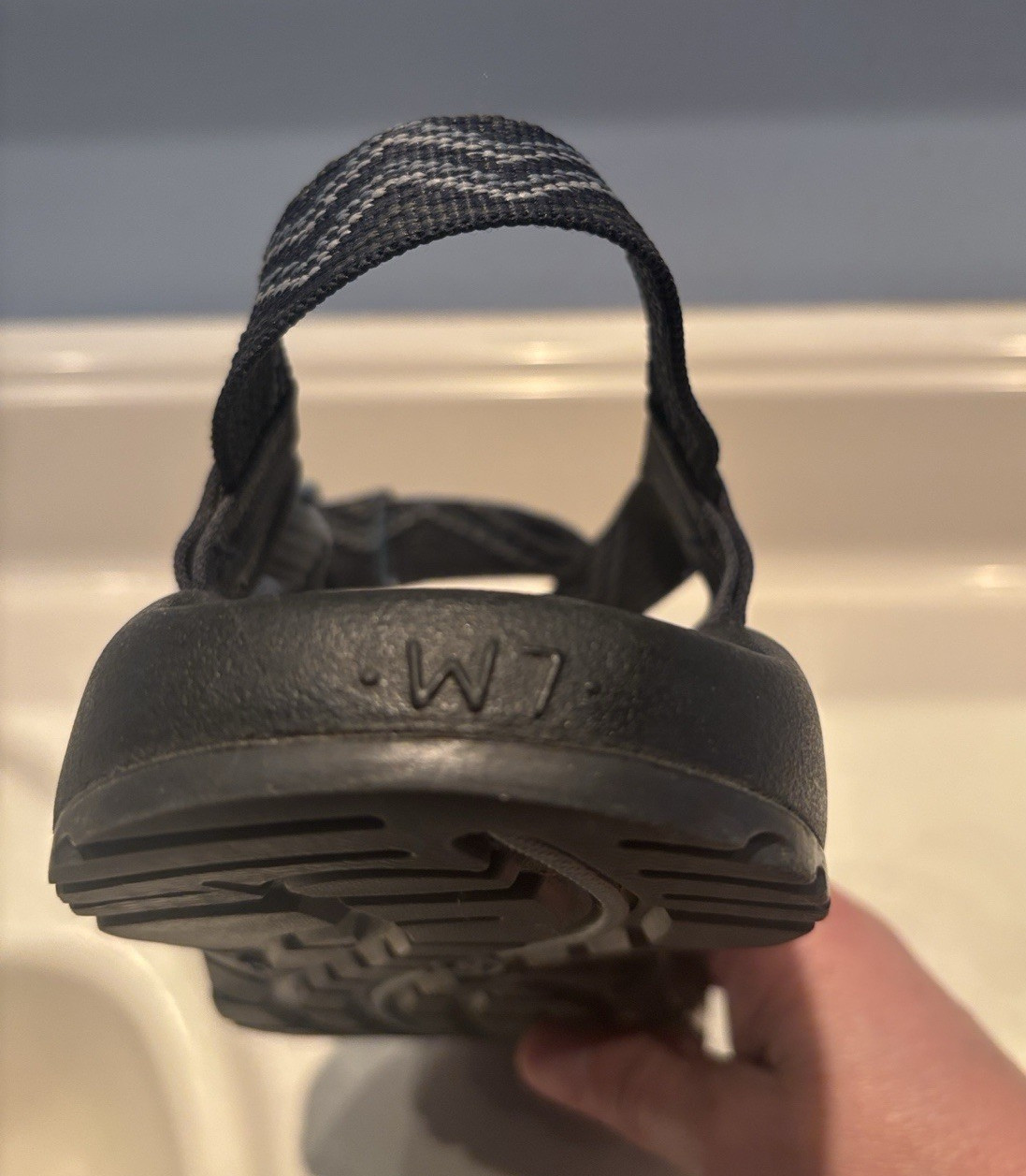 Chaco Women’s Strappy Sandals Black/Gray Adjustable Strap Buckle US 7