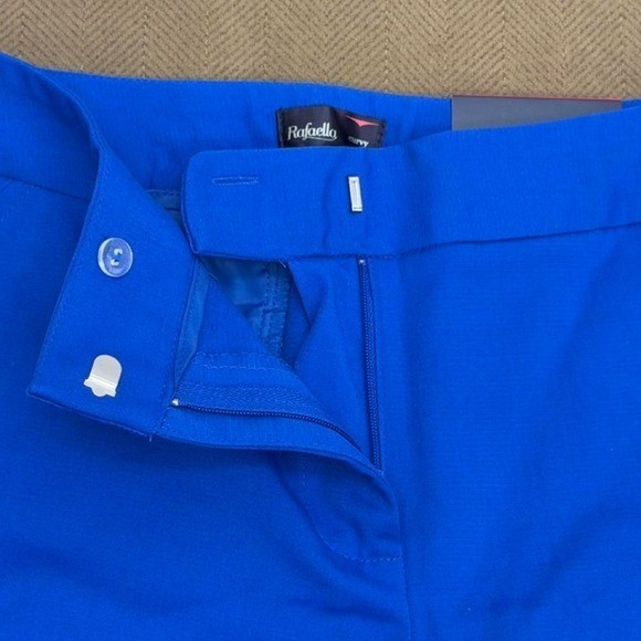 Rafaella Curvy Bermuda Shorts NWT Bright Blue Cobalt Trouser Shorts Sz 4