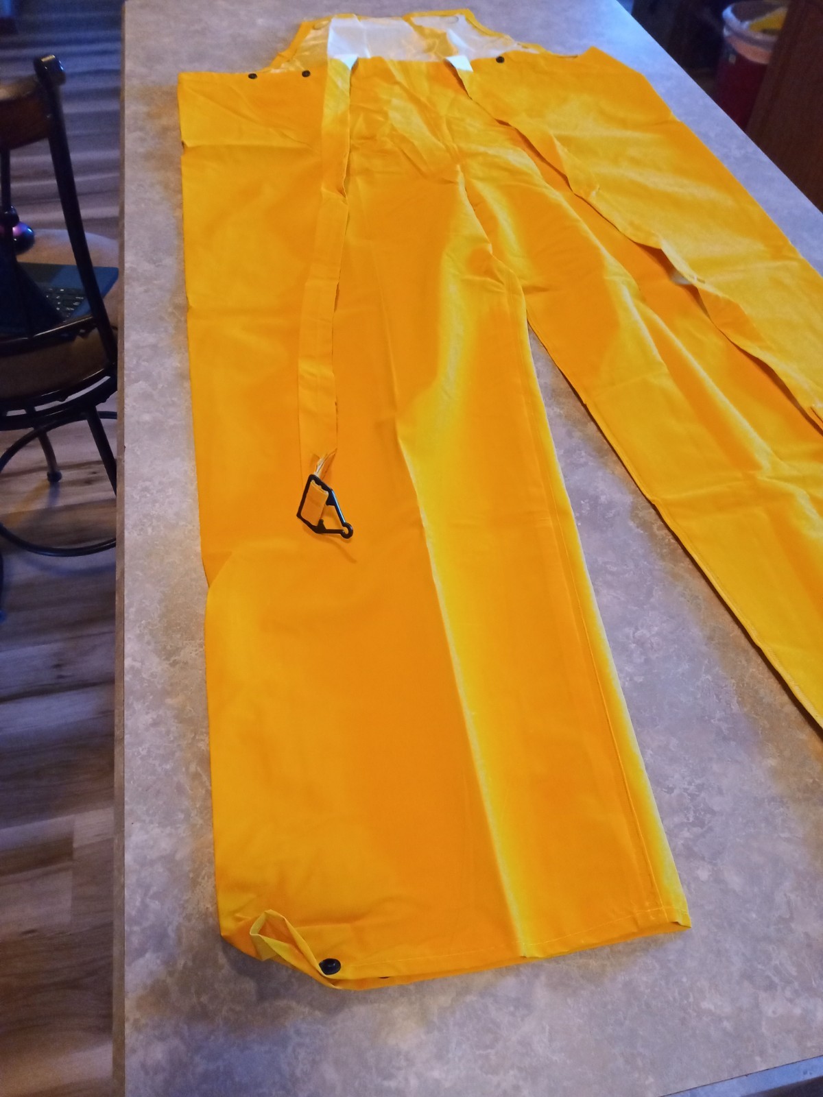 Boss PVC- Polyester Yellow Waterproof Rain Bib Overalls XL
