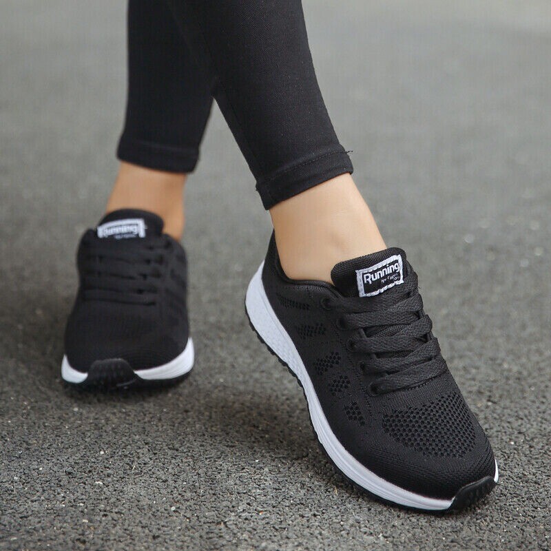 Women Orthopedic Walking Round Shoes Mesh Flat Breathable Trainers Outdoor Sport