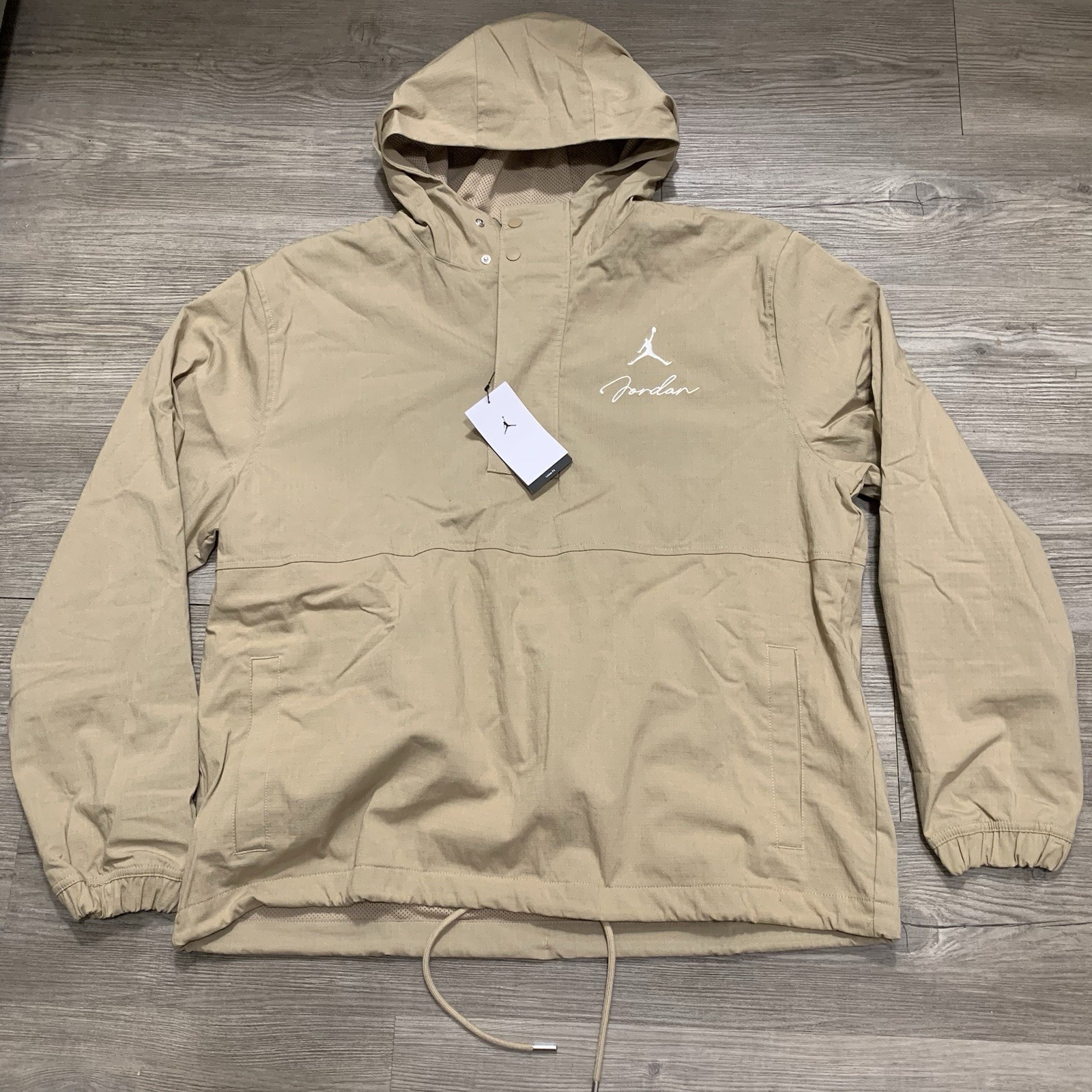 Nike Jordan MVP Anorkak Jacket Sz L Desert Camo/Sail NWT HF9293-257