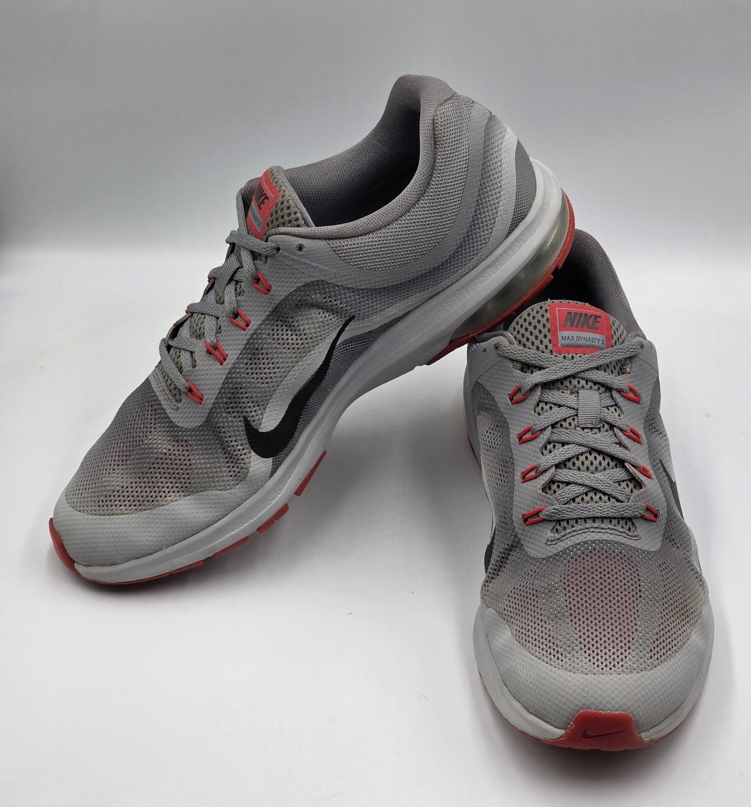Nike Max Dynasty 2 Running Shoes Grey 852430-013 Men Size 12