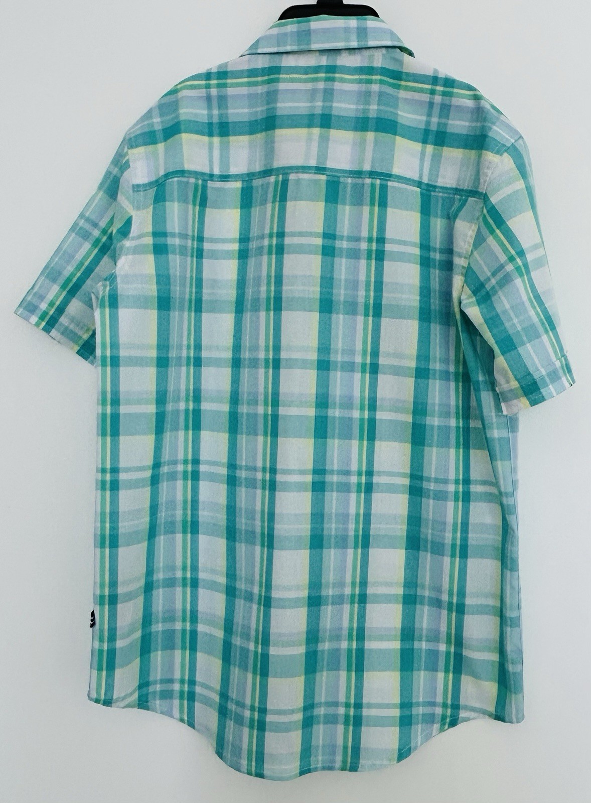 Nautica Boys Plaid Short Sleeve Button-Down Shirt Size L 14-16 New Without Tags