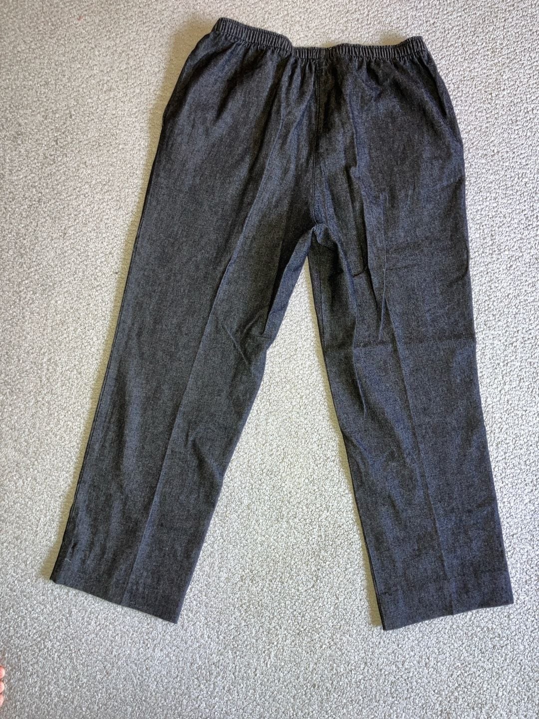 Draper’s & Damon’s Lightweight Black 100% Cotton Denim Pull-On Pants, Size M