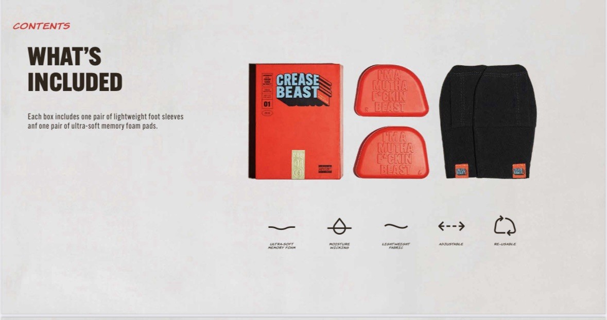 Crease Beast Starter Kit Premium Memory Foam Crease Protectors (Small/Medium)