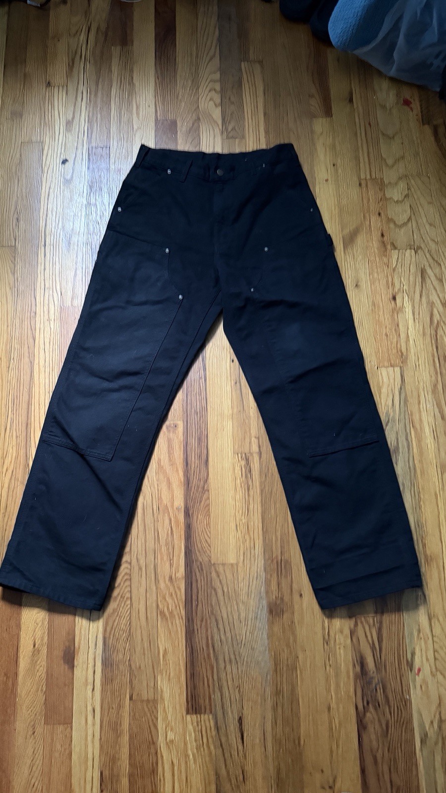 Carhartt B01 Firm Duck Double-Knee Work Dungaree – Black Size 32-32 clean 🧼