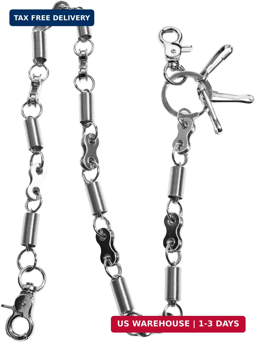 PINKPIN Pants Chains Jeans Chain Punk Hip Hop Keychain Layered Rivet Chain for M