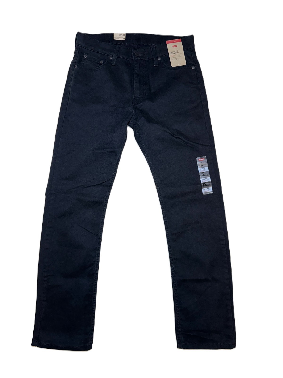 $65 Levi Men’s 513 Slim Fit Straight Pants – Black – 30W x 30L – New With Tags