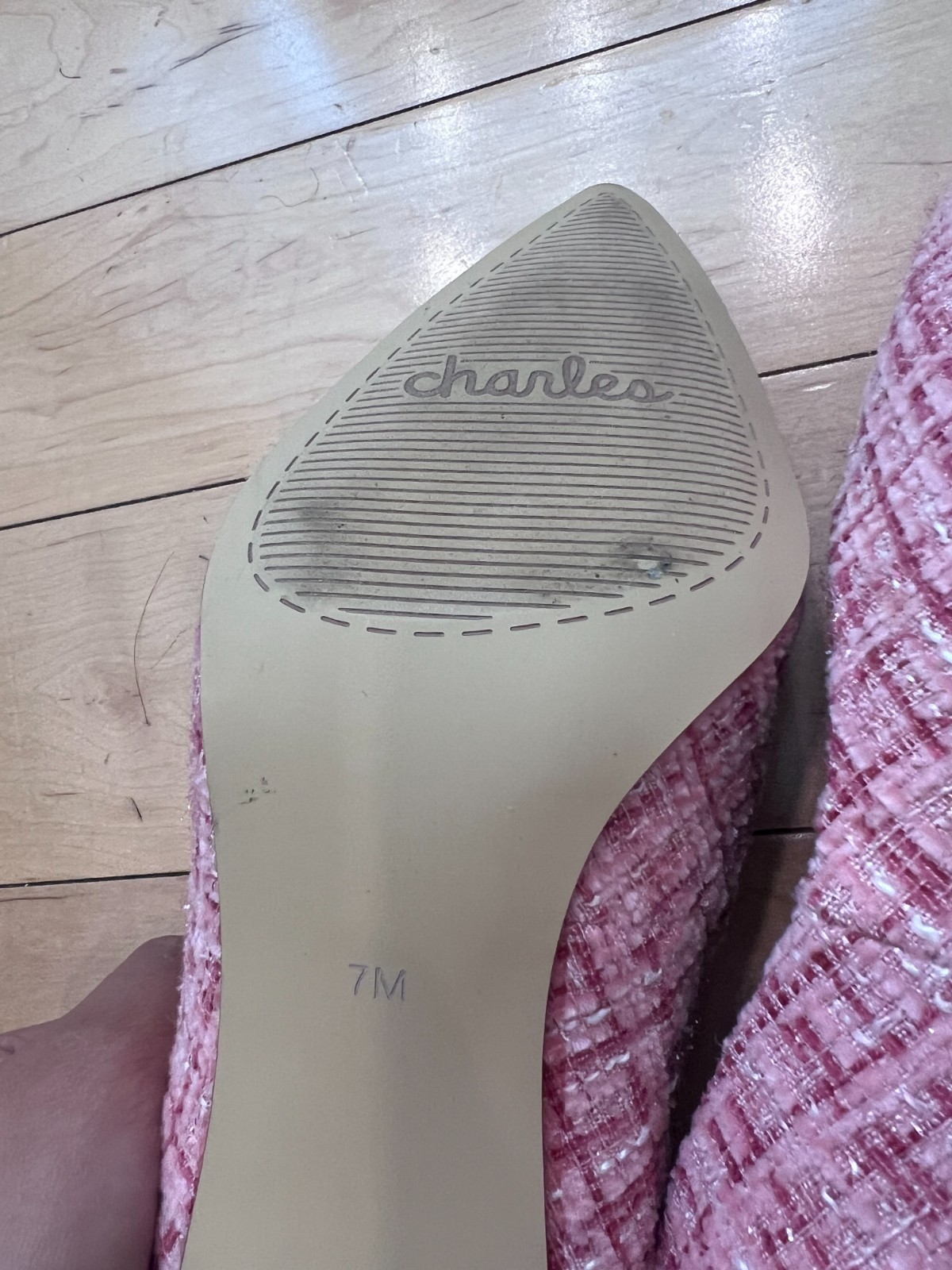 Charles by Charles David Maxx Pink Tweed Pointed Toe Stiletto Pumps Women’s 7M