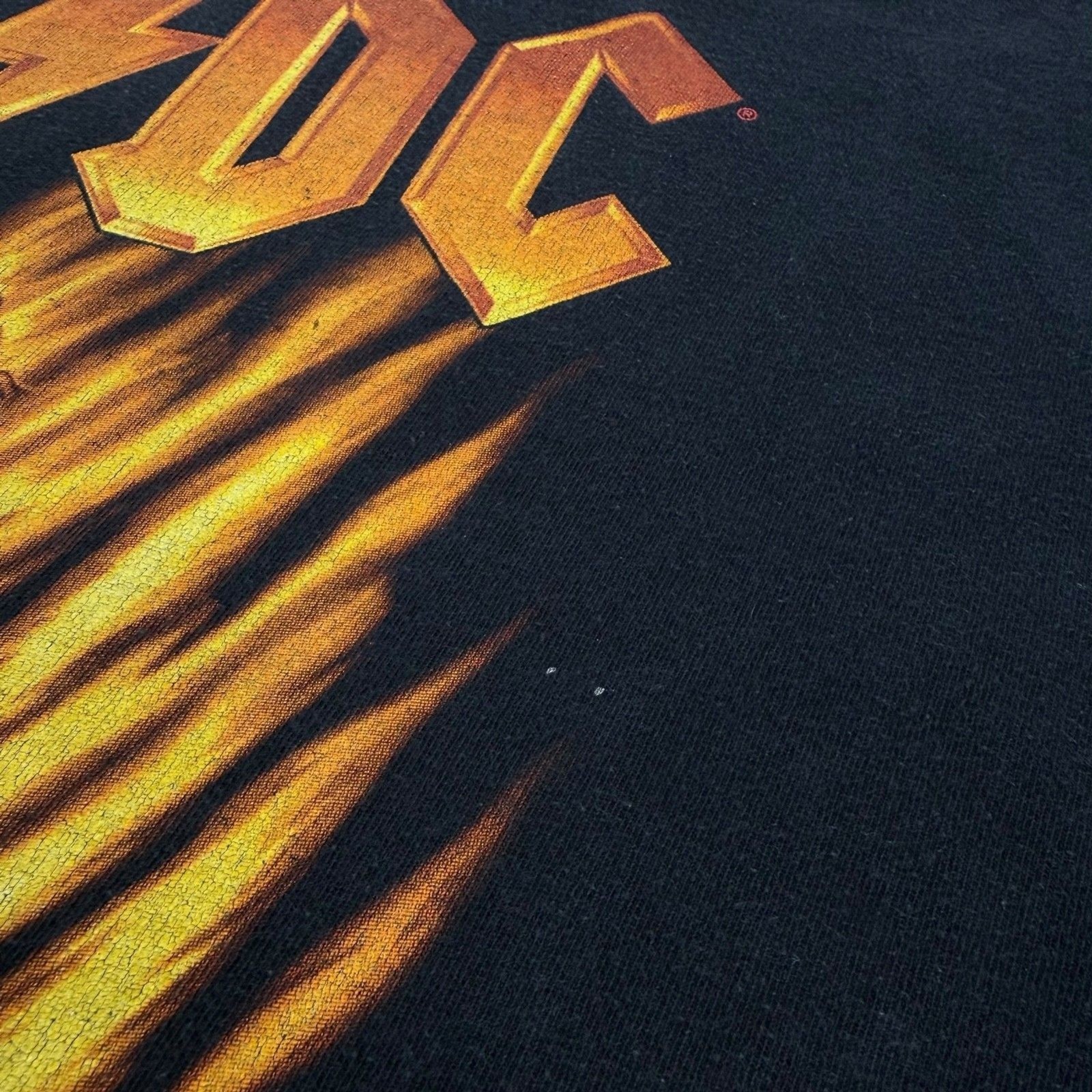 Vintage 2001 AC/DC Bonfire Promo Single Stitch Band T-Shirt Black Large USA