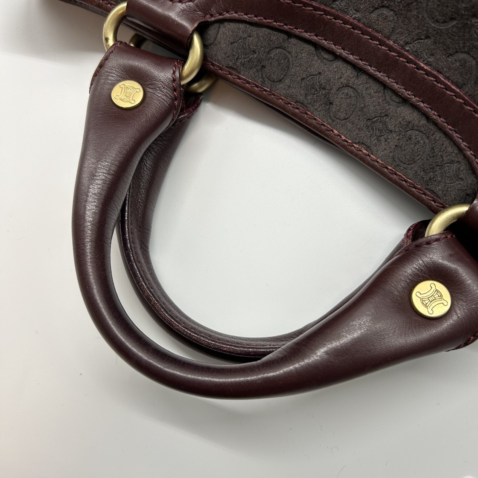 Authentic CELINE Macadam Boogie Bag Suede Leather Tote Bag
