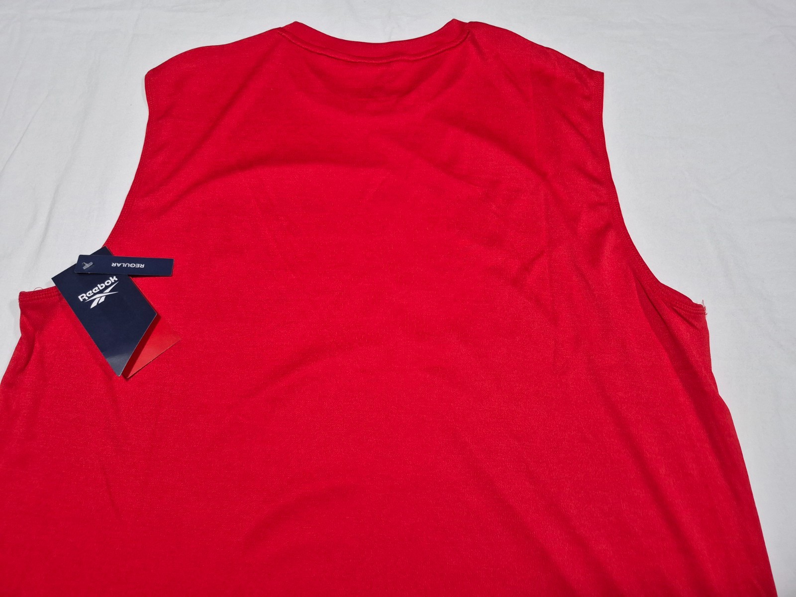 Reebok Mens Tank Athletic Muscle Gladiador logo top Red-Black Training