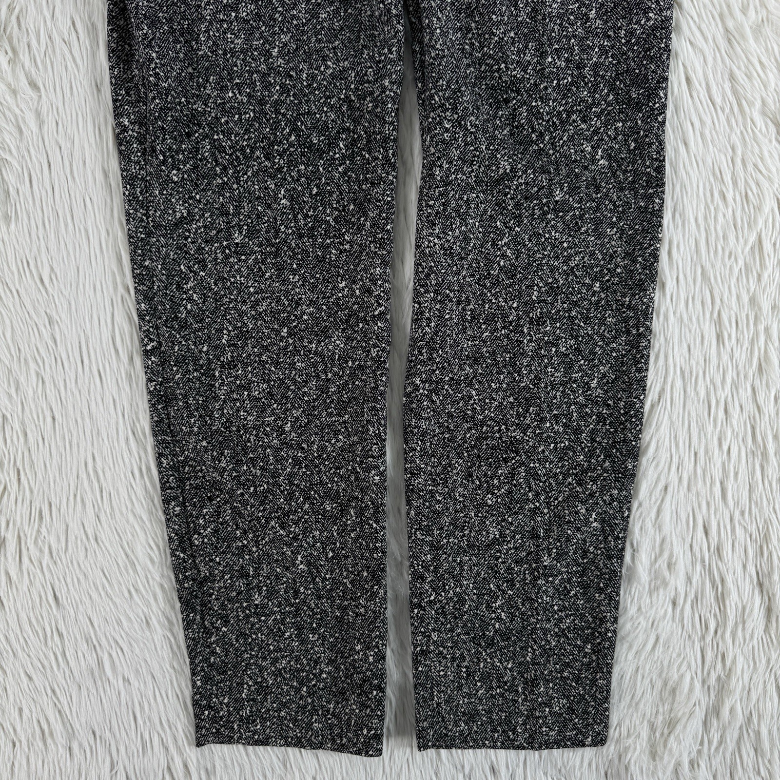 Express Black Salt & Pepper Pattern Super High-Rise Ankle Dress Pants Women’s 8L