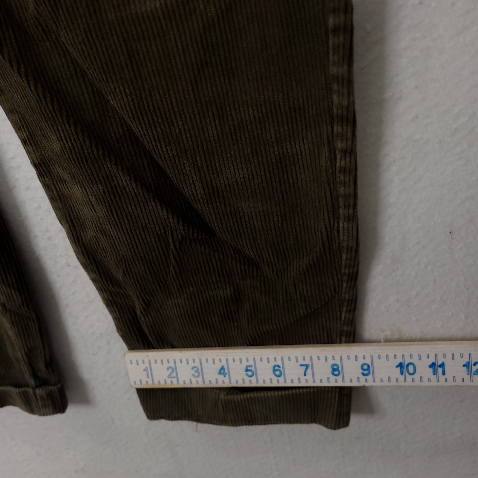 Gap Corduroy Pants Mens Relaxed Fit Pleated Olive 36×34 Fit 34×32 cuffed