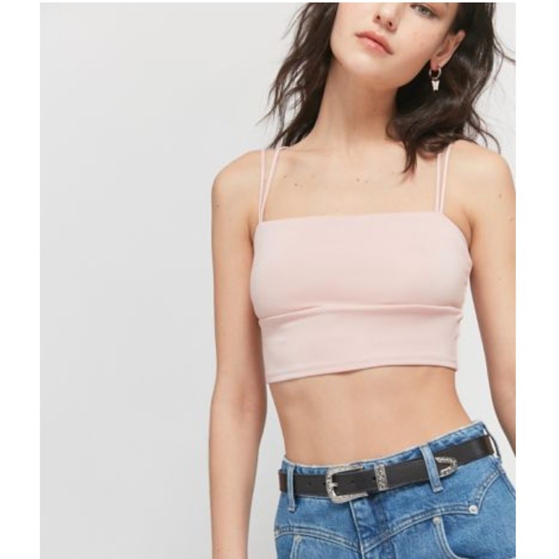 Urban Outfitters Celeste Square Neck Cami Rose Medium