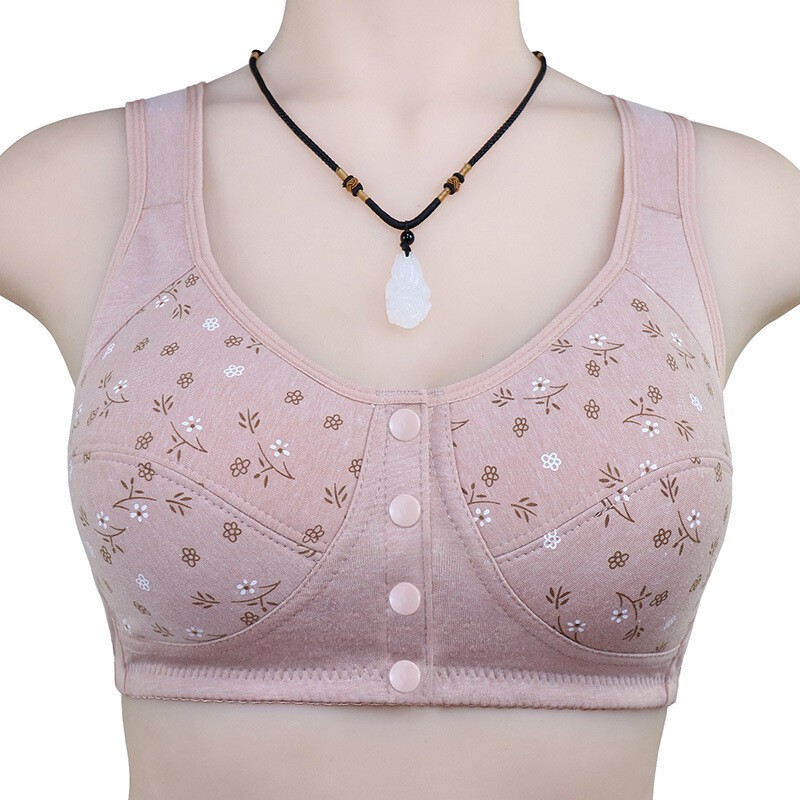 Push Up Full Cotton Bralette Wireless Bras Women Underwear Front Closure Bra