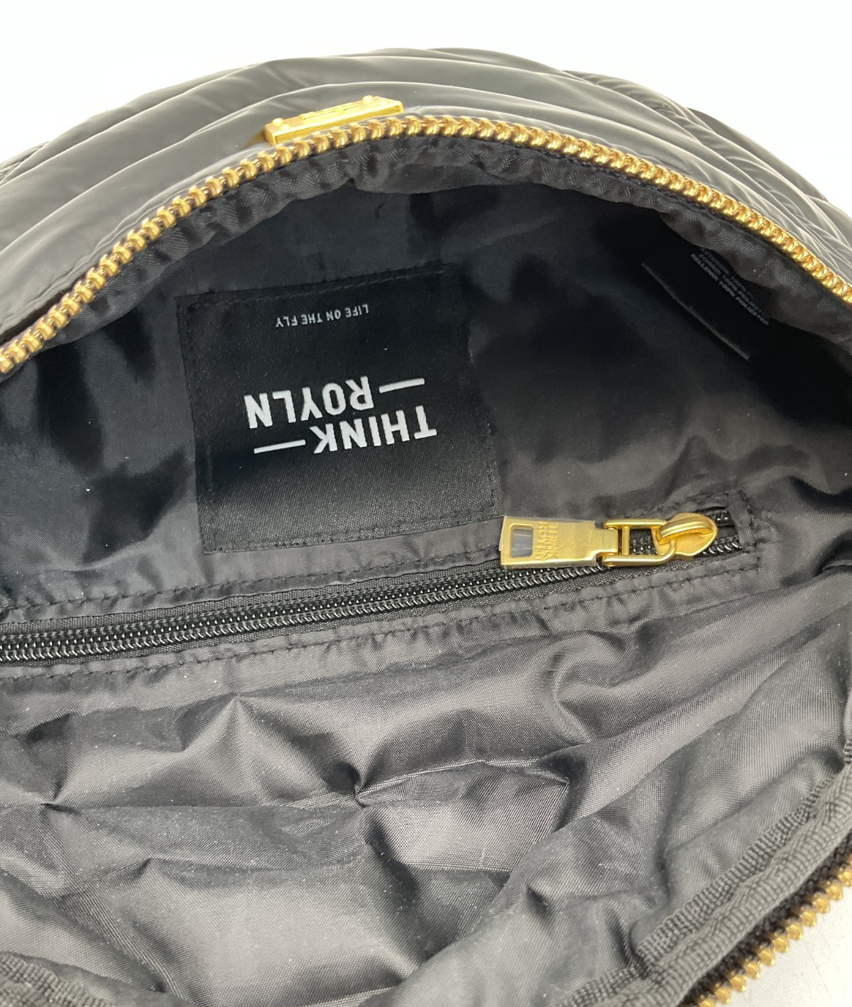 Think Royln Little Runaway Black Belt Bag NWOT