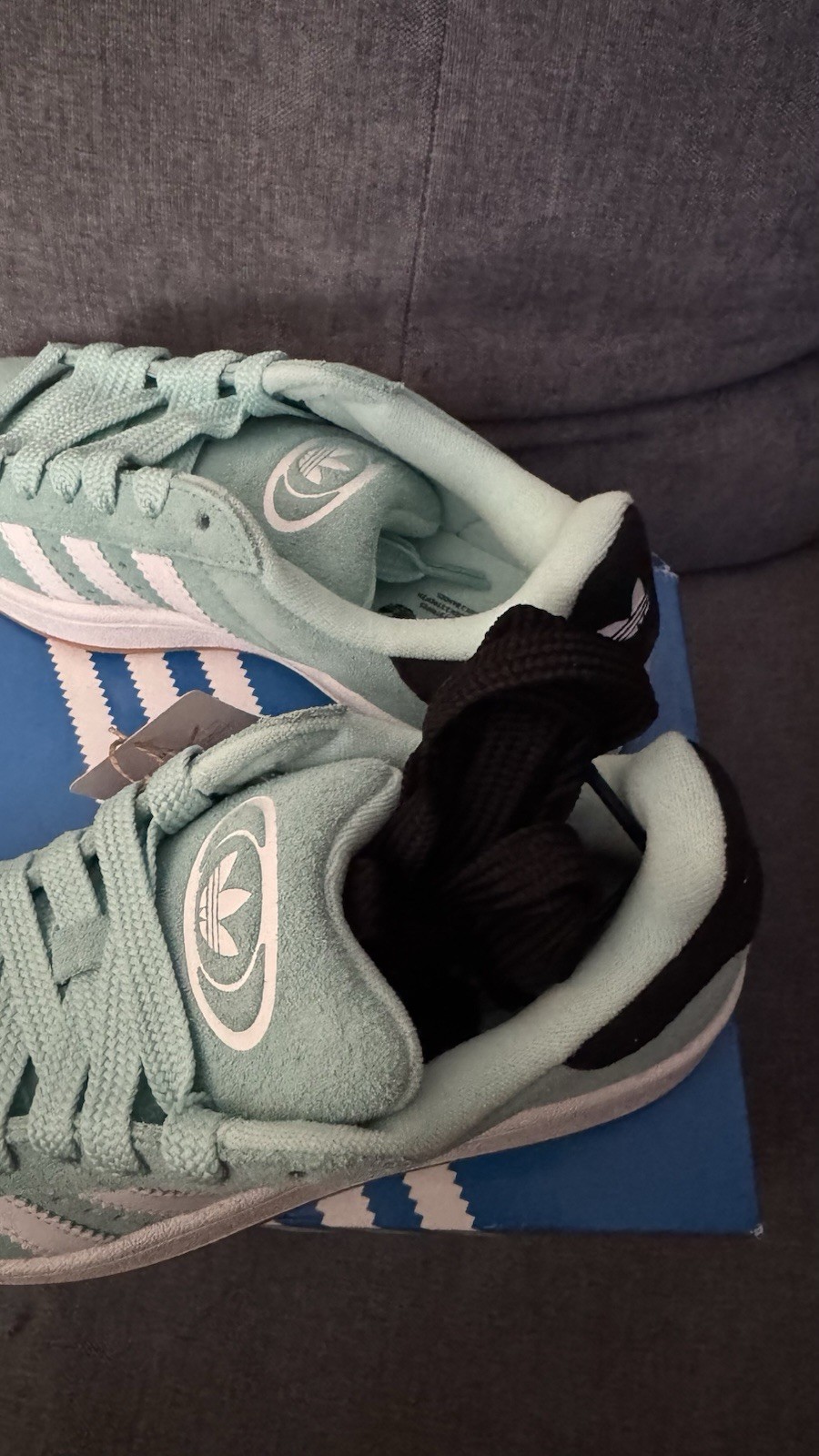 adidas Campus Low Top Lace-Up Athletic Sneakers Solid Green/White/Black