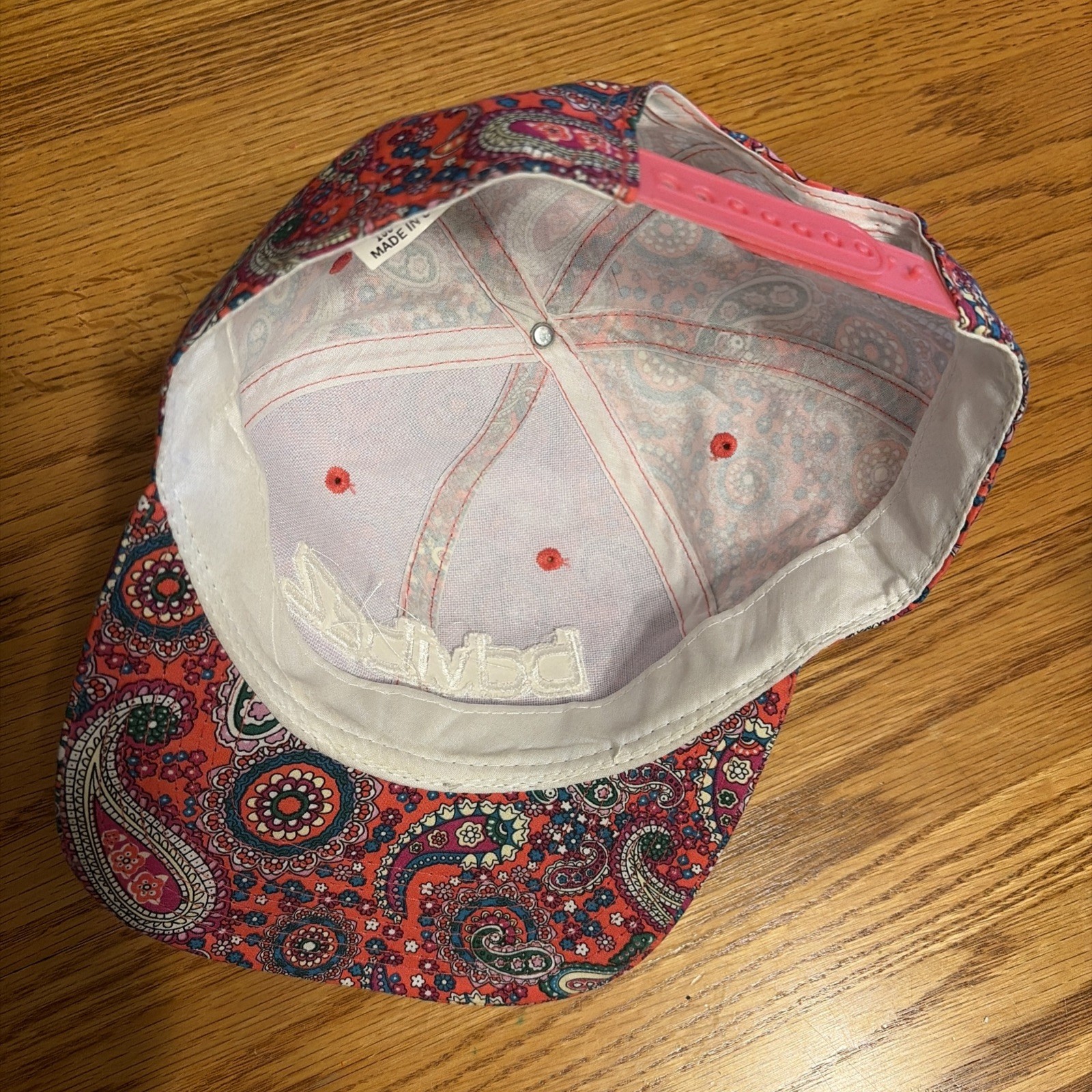Bdvibez Paisley Design Flat Bill Ball Cap Hat Embroidered Logo Bad Vibes