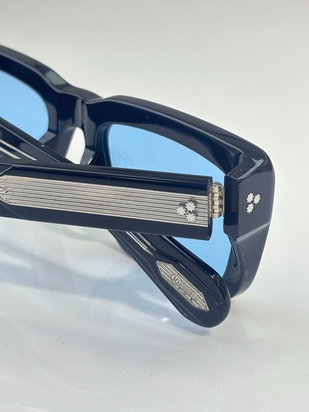 JACQUES MARIE MAG WALKER Black / Ice Blue Mirror 53□21-146 Sunglasses New