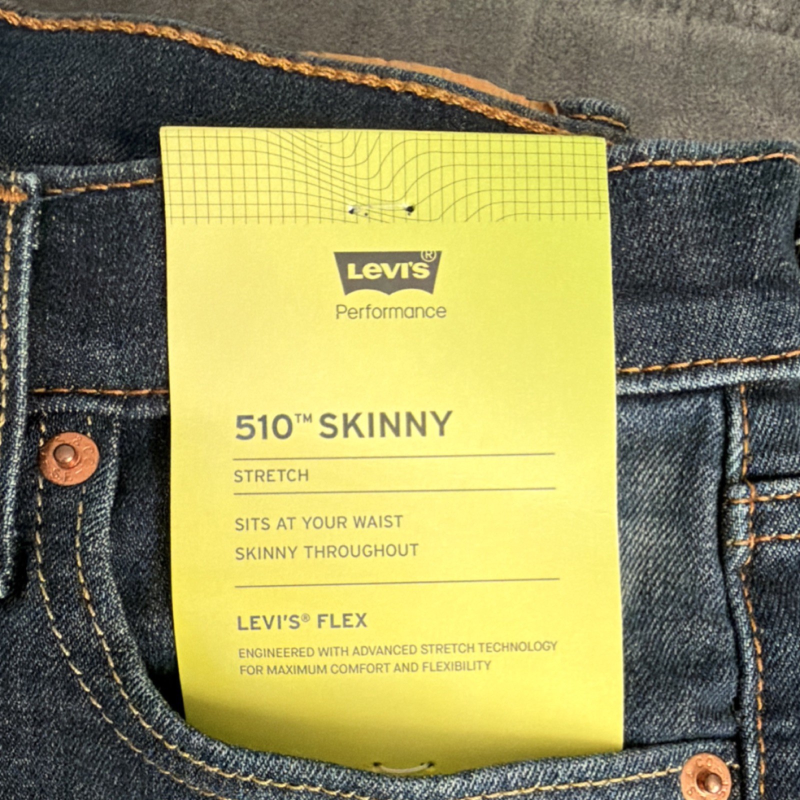 Levi’s 510 Series Skinny Stretch Denim Jeans Medium Wash Blue Men’s