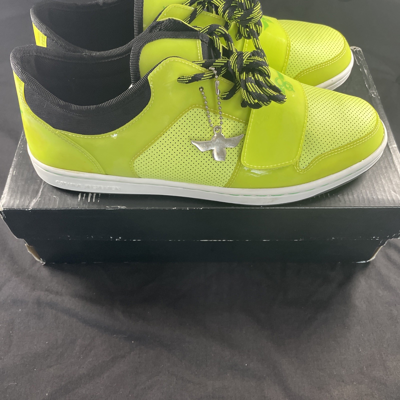 Creative Recreation Cesario Lo Men’s Size 9.5 Neon Green Yellow Shoe Black Kush!