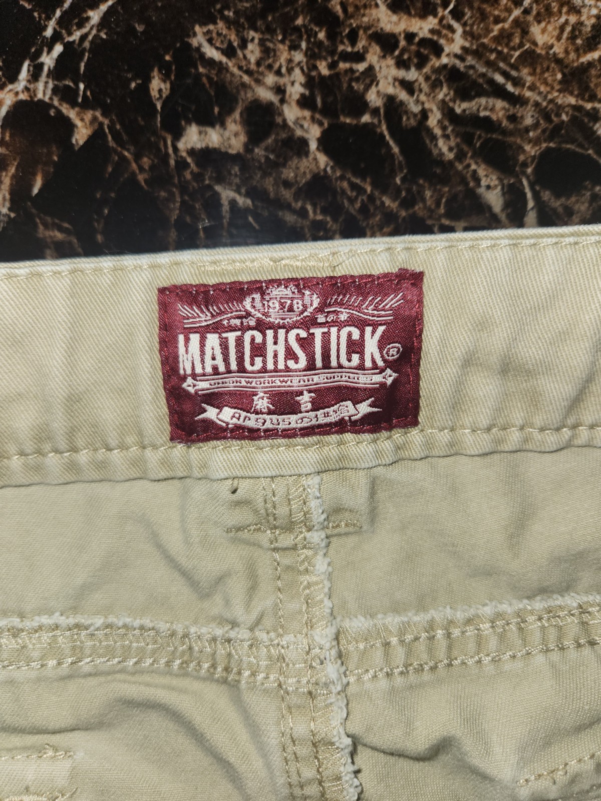 Matchstick Men’s Khaki Cargo Pants 33×30 Lota Of Pockets