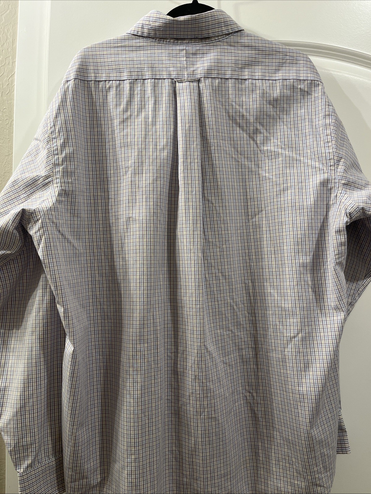 Eagle Shirtmakers Plaid Men’s Dress Shirt 17.5 36/37 100% Cotton Non-Iron