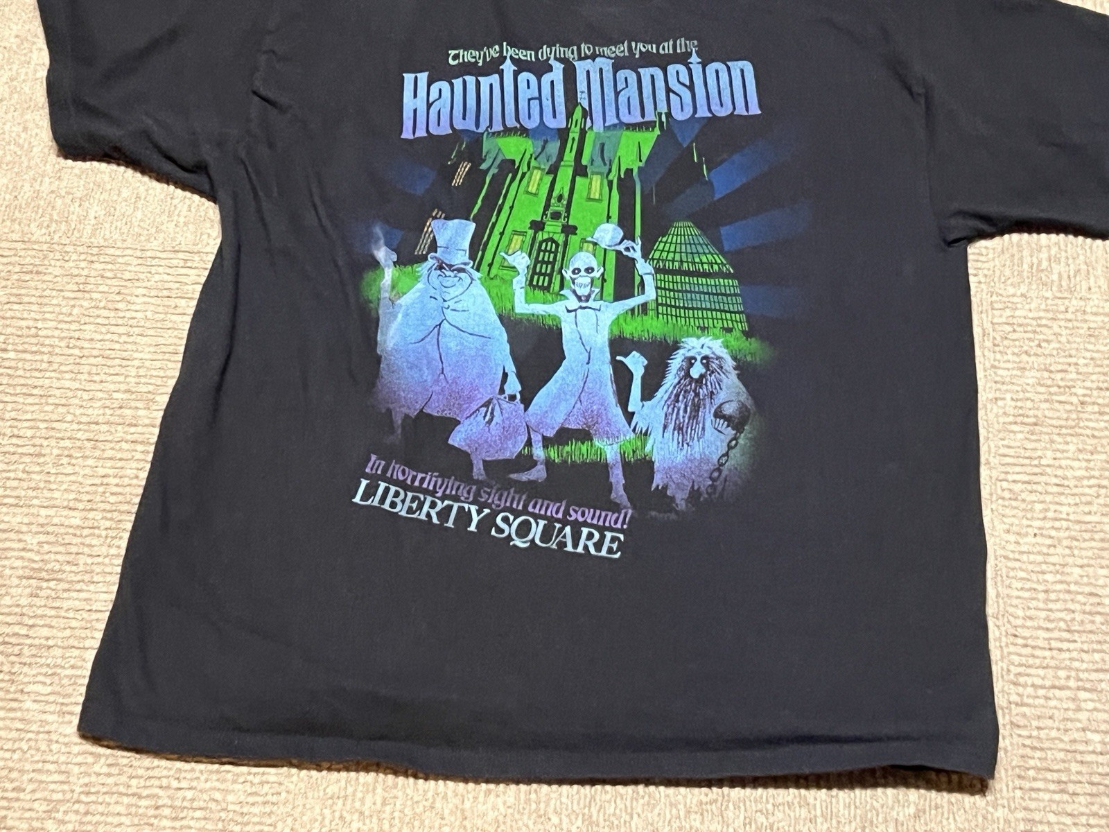 Disney Haunted Mansion Liberty Square Shirt Hanes Disneyland World Halloween XL